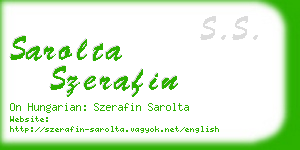 sarolta szerafin business card